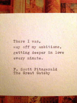 the great gatsby quote typed on typewriter the great gatsby quote ...