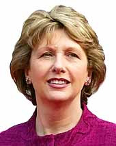 Mary McAleese, President of the Republic of Ireland from 1997 to ...