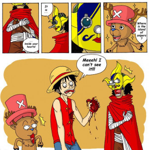 Chopper Usop and Luffy - inside his Heart