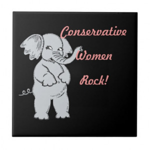 Conservative Women Rock Tile