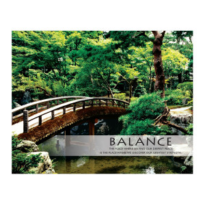 Balance Zen Garden Unframed Motivational Poster (732005)
