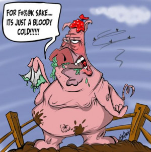 Cartoon: Swine Flu (medium) by tooned tagged cartoon,caricature
