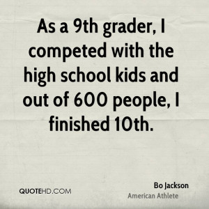 As a 9th grader, I competed with the high school kids and out of 600 ...