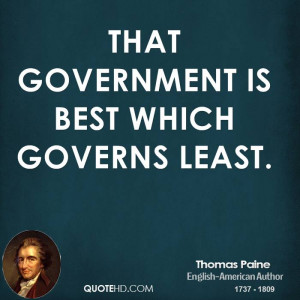 That government is best which governs least.
