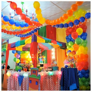 Circus baby shower decorations Love this idea for a boy instead of ...