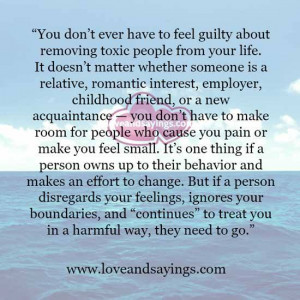 About removing toxic people from your life