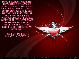 Love Is Patient And Kind Love Does Not Envy Or Boast - Bible Quote