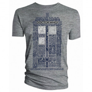 Doctor Who Tardis of Quotes Adult T-Shirt