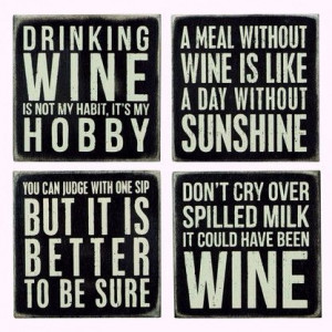 Drink Coasters With Wine Quotes