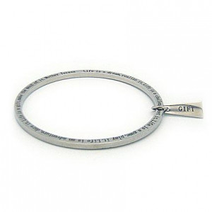 BANGLES ENGRAVED with CHARM & INSPIRATIONAL QUOTATIONS