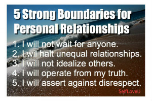 Strong Boundaries for Personal Relationships