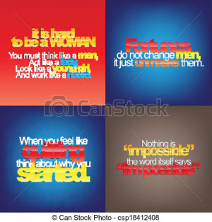 - Set Of Motivational Quotes. - stock illustration, royalty free ...