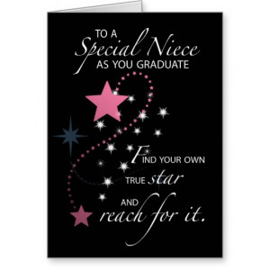 3730 Niece Graduation Star Greeting Card