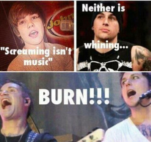 Avenged Sevenfold burns Justin Bieber