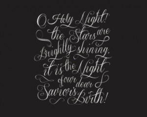 Christmas chalkboard quote, O Holy Night DB342 ...