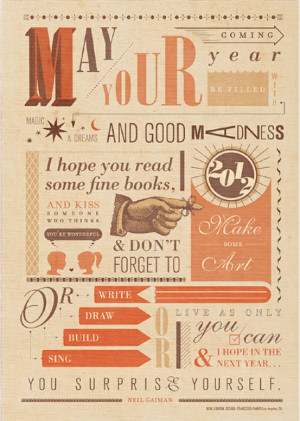 love this quote and artwork below. Neil Gaiman New Year’s Quote ...