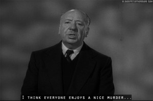 ... hitchcock, quotes, quote, retro, vintage, tv, classic, murder