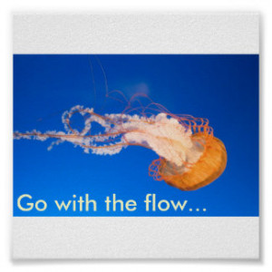 Jellyfish Go With The Flow Posters