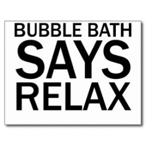 BUBBLE BATH SAYS RELAX Funny Bathtime T-Shirt Postcard