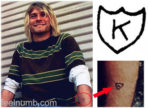 Kurt Cobain’s “K” Records Shield Tattoo
