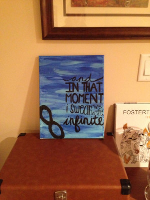 Perks of being a wallflower quote canvas