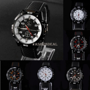 12pcs/lot New 2014 Men Sport Watch Military Pilot Aviator Army Style ...