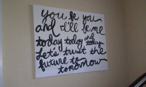 My first painting :) quote from Jerry Spinelli's 