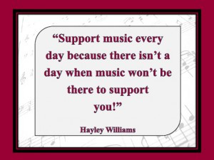 Support music quote