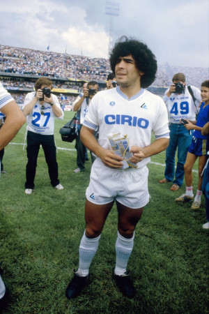 Maradona before his Serie A debut, 1984.