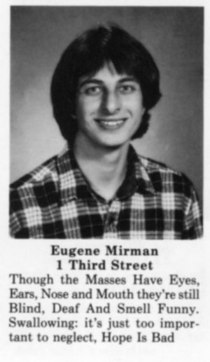 Selection of funny yearbook quotes.