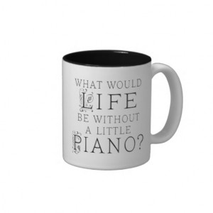 3D Model: Black Grand Piano: Coffee Mug