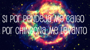 si por pendeja me caigo por chingona me levanto
