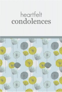 Dandelion Floral Pattern Sympathy Card wording