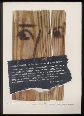 1954 Paul Rand art Thomas Erskine quote CCA print ad