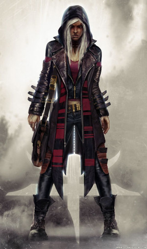 female matrix cyberpunk hacker rogue assassin thief leather armor ...