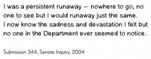 Sad Run Away Quotes Exhibition graphic panel