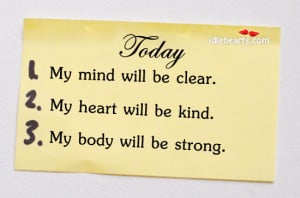 Today My Mind Will Be Clear, My Heart Will…