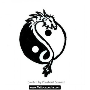 Ying Yang Tribal Tattoo Designs