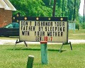 Funny Church Sign - Lev. 18:7