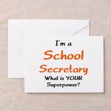 school secretary Greeting Card for