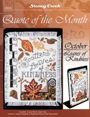 Quote of the Month October - Cross Stitch pattern