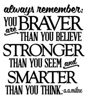Always Remember You Braver Than You Believe Stonger Than You Seem ...