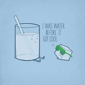 Funny photos funny hipster ice cube cool water