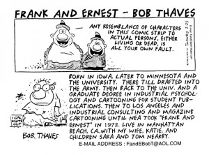 bob thaves 81 whose nationally syndicated comic strip frank ernest