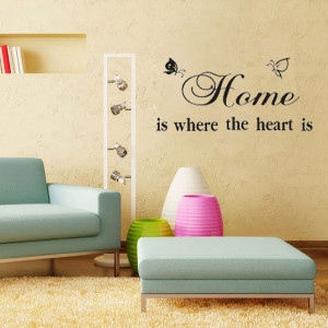 Home-is-Where-the-Heart-is-Quote-Wall-Sticker-Decor-Bedroom-Art-Decals ...