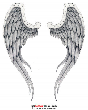 angel wing designs is between the shoulders , the place where wings ...