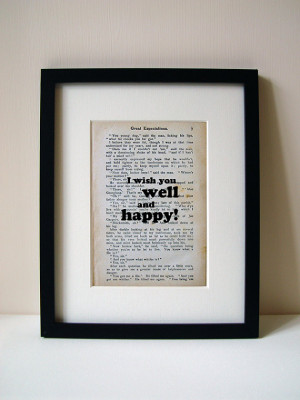 Great Expectations - Book Quote Print - Birthday Gift - Graduation ...