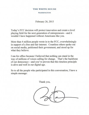 ... change. That's the backbone of our democracy–and you've proven that