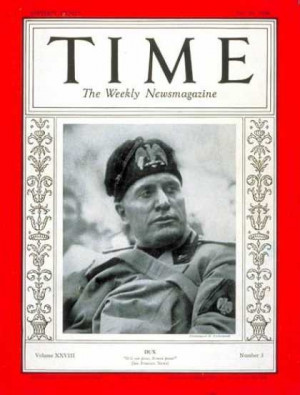 Benito Mussolini, Time Magazine, July 20, 1936