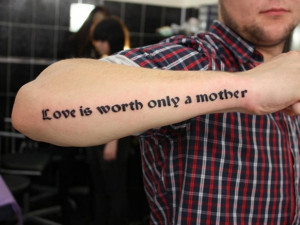 tattoo quote for him for mothers day on arm